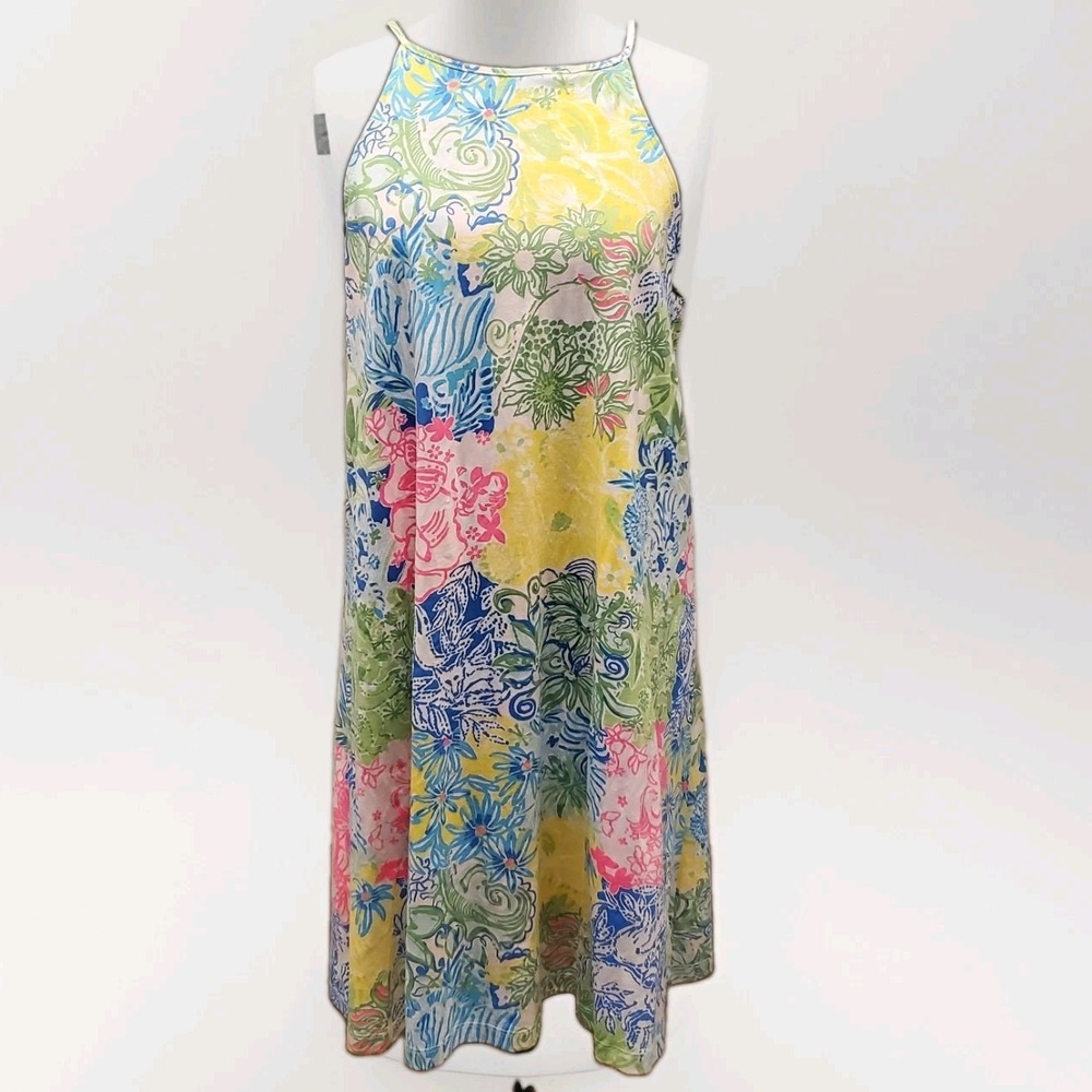Lilly Pulitzer Slip Sun Dress Womens S Floral Animal Tropical Print